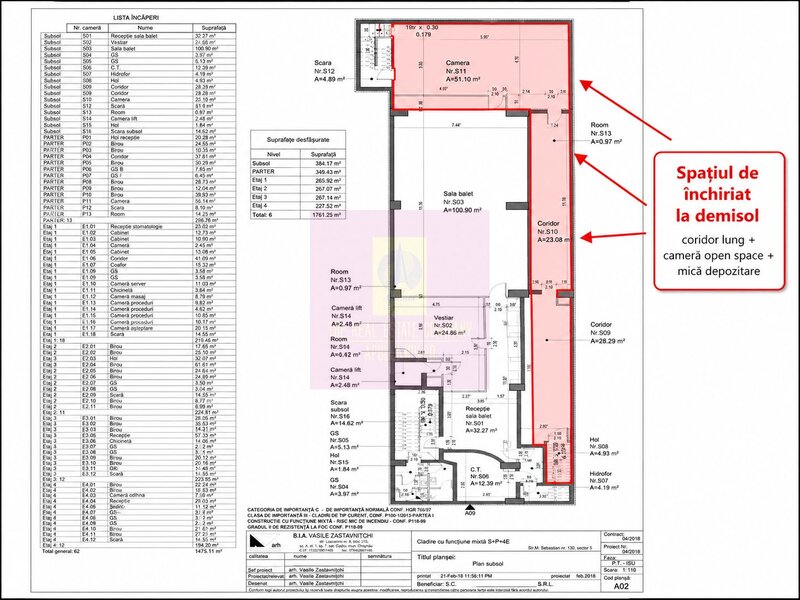 Spatiu Demisol 106 mp | Intrare Separata + Toate Utilitatile Incluse